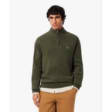 ラコステ(LACOSTE)のハイネックハーフジップ ウールニットセーター