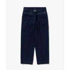 プリーツエフェクトデニム ワークパンツ