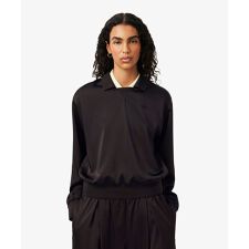 リラックスフィットサテンポロシャツ