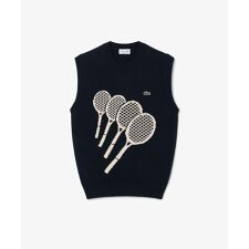 ラケットジャカード コットンニットベスト