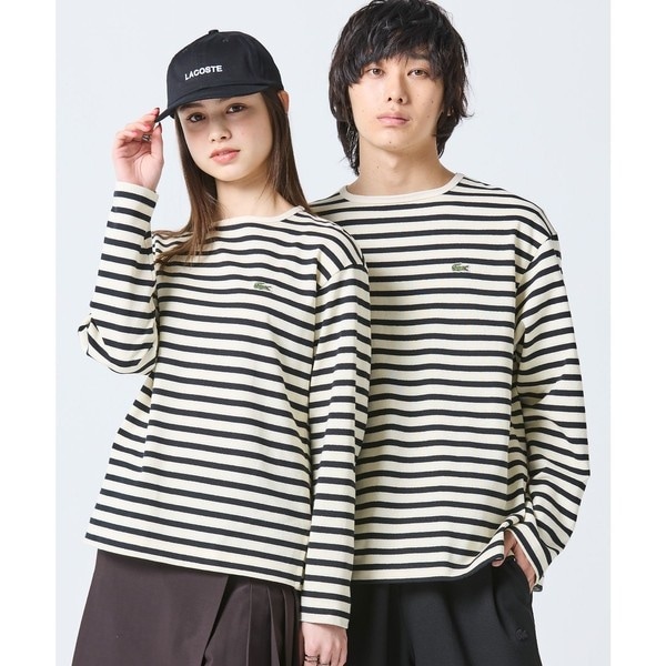スクエアネックボーダー長袖Tシャツ | ラコステ(LACOSTE