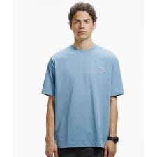 二層構造 消臭 速乾 UVカット ワンポイント アウトラインロゴクルーネック半袖Tシャツ