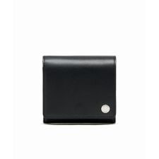 シルバーブローチ2つ折りレザーミニウォレット