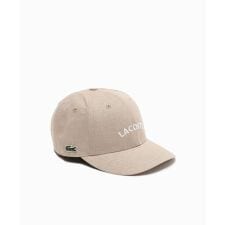 ブランドネームロゴ刺繍 コットンリネンキャップ