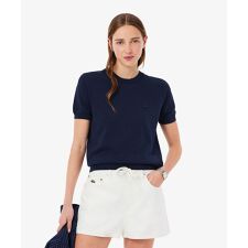 シームレス3Dニット半袖セーター