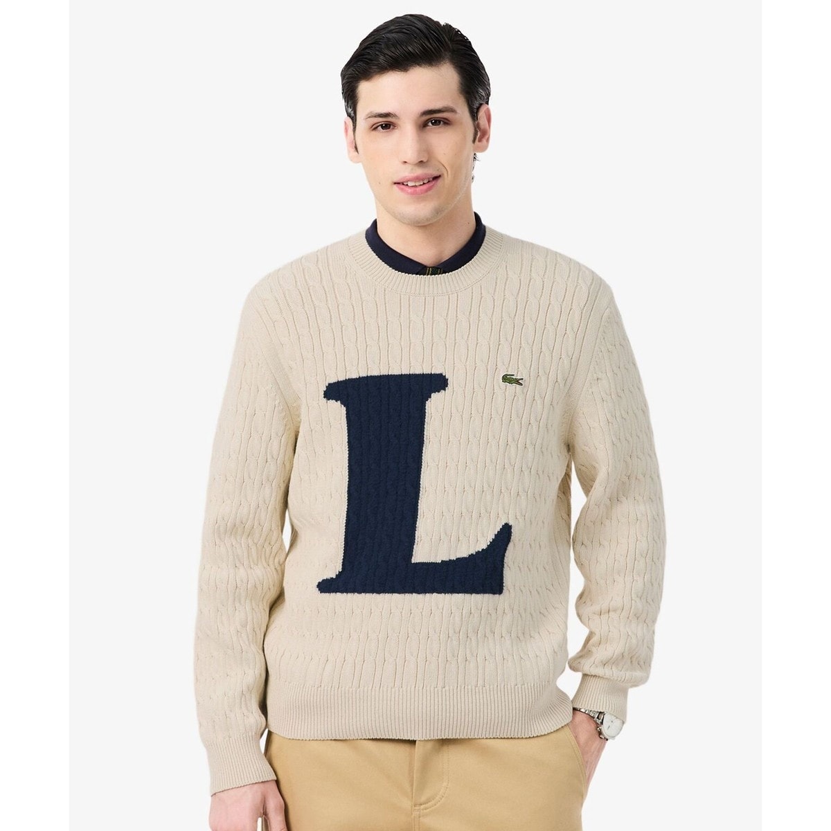 ビッグLケーブルニットセーター | ラコステ(LACOSTE) | マルイウェブ