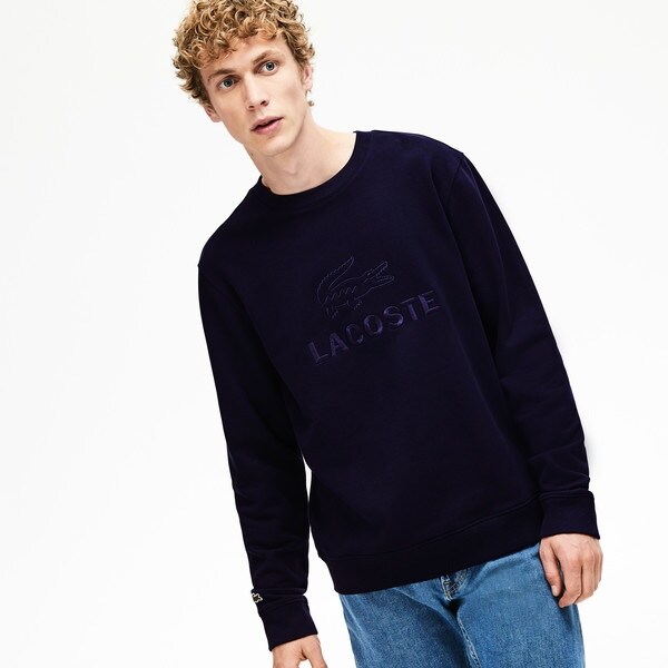 Lacoste 刺繍ロゴ クルーネックスウェット ラコステ LACOSTE ビッグロゴ刺しゅうクルーネックスウェット