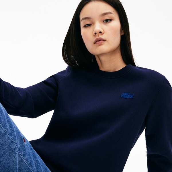 ノースフェイス ネイビー スウェット ルクア限定 スタンダード LACOSTE