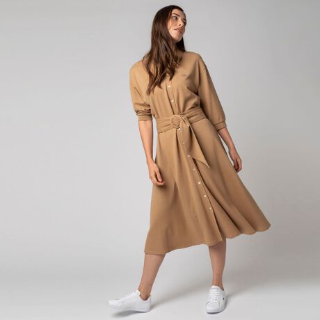 ベルトデザインロングポロシャツドレス ラコステ Lacoste Ef053el ファッション通販 マルイウェブチャネル