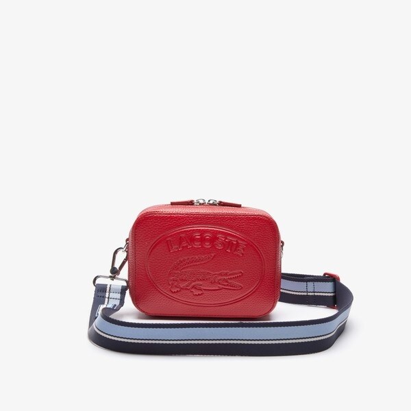 CROCO CREW SEASONALオーバルエンボスレザースクエアバッグ