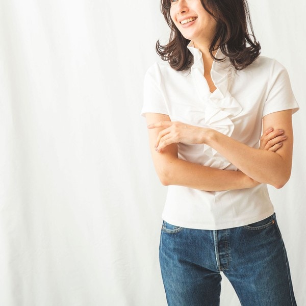 ナラカミーチェ/フリル半袖プルオーバーカットソー フリル半袖プルオーバーカットソー | ナラカミーチェ(NARACAMICIE