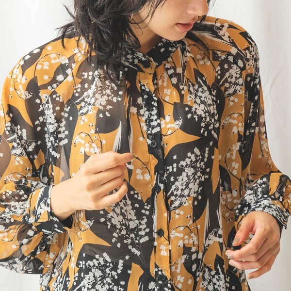 シフォンリリープリントラグランスリーブブラウス | ナラカミーチェ