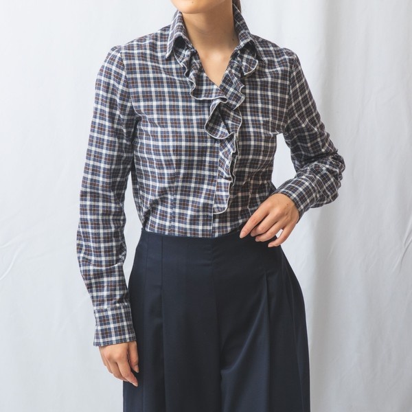 ネルチェック衿付きフリルシャツ | ナラカミーチェ(NARACAMICIE) | 10