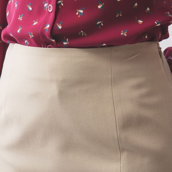 セットアップスーツ対応】ストレッチシャークスキンタイトスカート