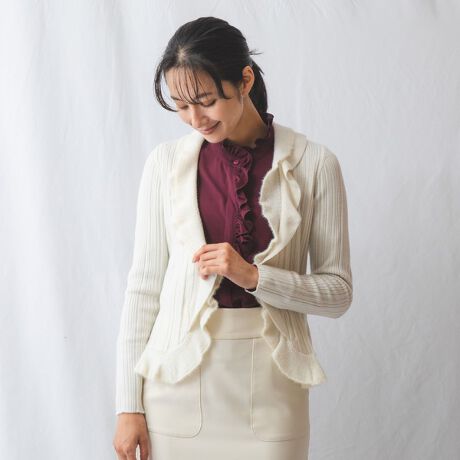 フリルニットカーディガン | ナラカミーチェ(NARACAMICIE) | マルイ  