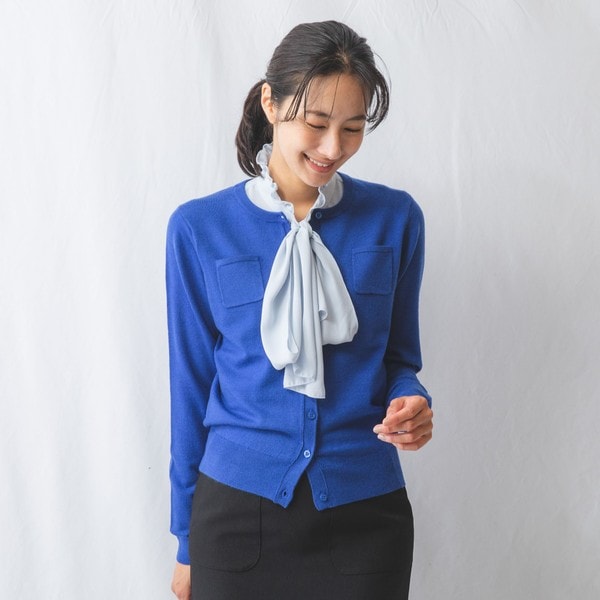 Wポケットウール混長袖カーディガン | ナラカミーチェ(NARACAMICIE