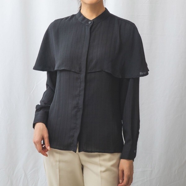 ナラカミーチェ（NARACAMICIE）/シアーチェックケープ風ブラウス シアーチェックケープ風ブラウス | ナラカミーチェ(NARACAMICIE