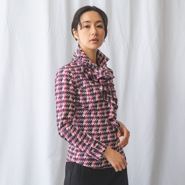 ナラカミーチェ フリルカットソー NARACAMICIE】ウールジャージ