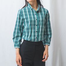 チェック七分袖シャツ