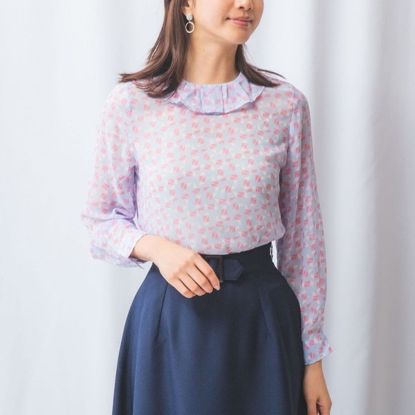 PONTOGLIOフリルカラーブラウス | アルアバイル(allureville) | マルイ