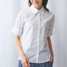 レースカフス半袖シャツ