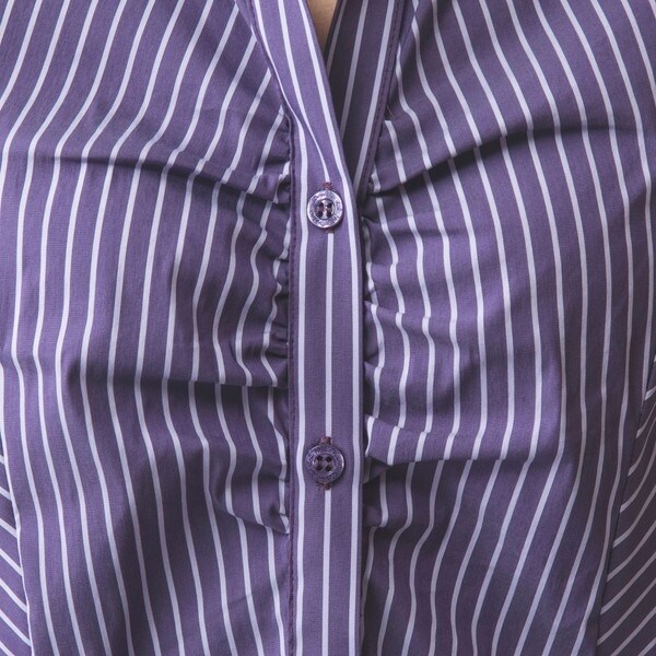 NARACAMICIE】ミラノストライプスタンドカラーシャツ | ナラカミーチェ