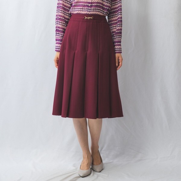 NARACAMICIE】ビット付きタックミディスカート | ナラカミーチェ