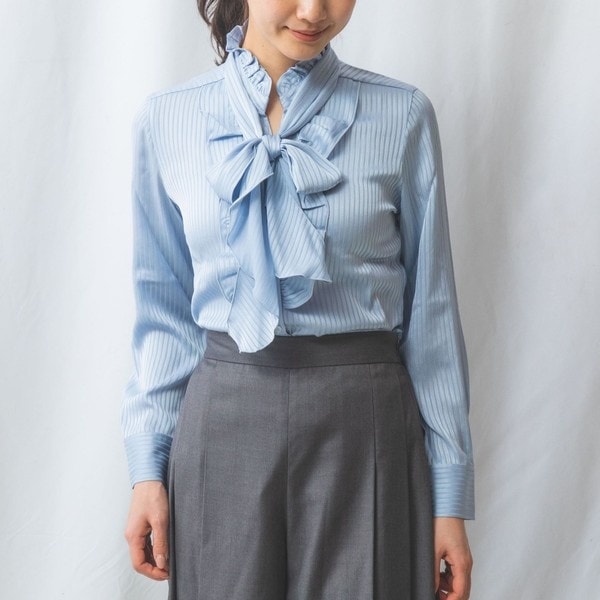 NARACAMICIE】シャドウストライプフリルボウタイ | ナラカミーチェ