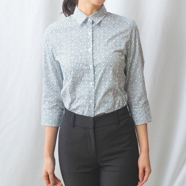 ブラウス シャツ 「NARACAMICIE」スモールギンガム七分袖シャツ レディース NARACAMICIE｜スモールギンガム七分袖シャツ | Rakuten Fashion