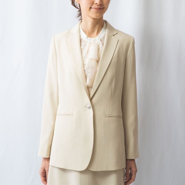 NARACAMICIE】【セットアップスーツ対応】麻調テーラードジャケット