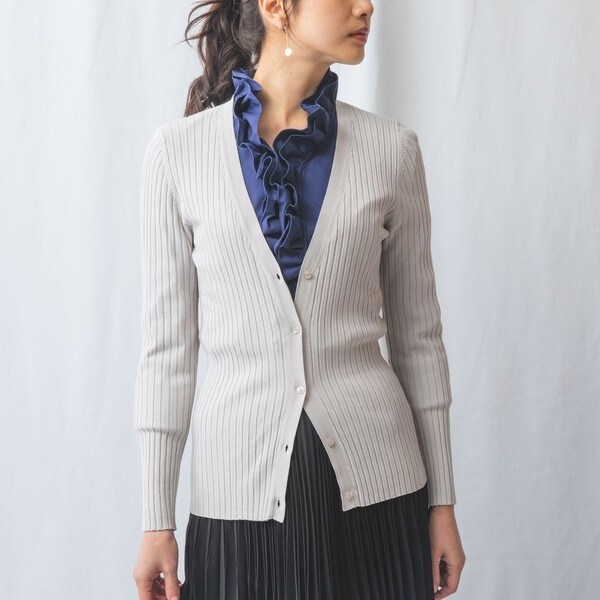 ナラカミーチェ（NARACAMICIE）/【NARACAMICIE】リブカーディガン NARACAMICIE】リブカーディガン | ナラカミーチェ(NARACAMICIE