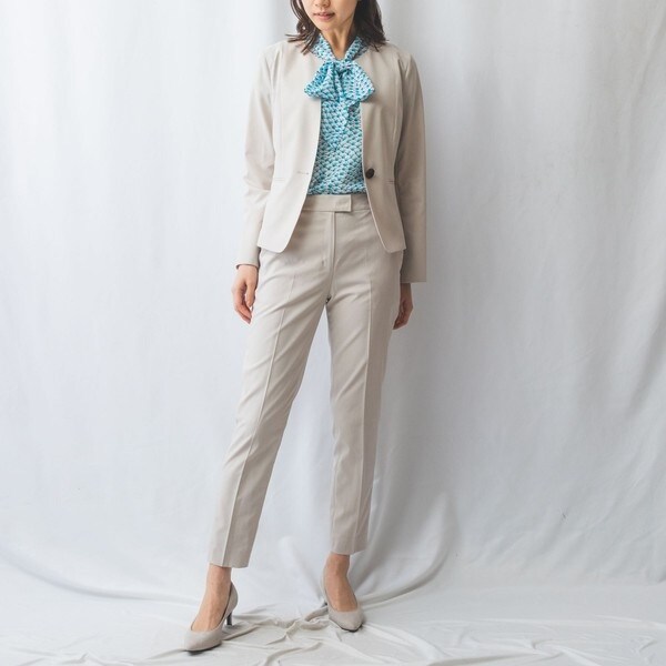 ナラカミーチェ（NARACAMICIE）/【NARACAMICIE】【セットアップスーツ対応】ウェザーストレッチノーカラージャケット NARACAMICIE】【セットアップスーツ対応】ウェザーストレッチノー