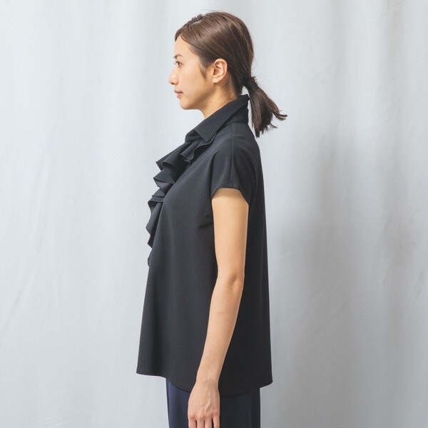 NERO 衿付きフリルカットソー NERO 衿付きフリルカットソー