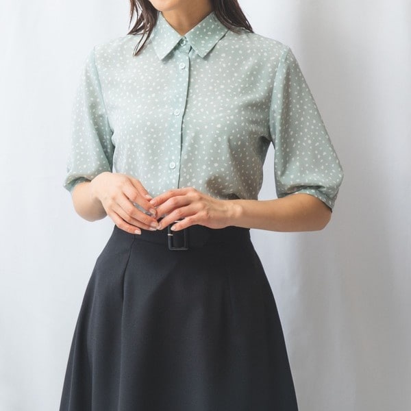 ナラカミーチェ（NARACAMICIE）/【NARACAMICIE】ストーンプリント半袖ブラウス NARACAMICIE】ストーンプリント半袖ブラウス | ナラカミーチェ