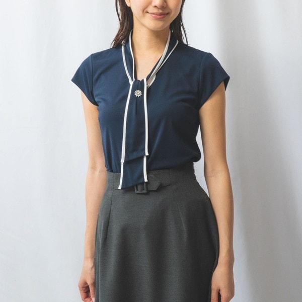 NARACAMICIE】コットンスムーススタンド半袖カットソー | ナラ