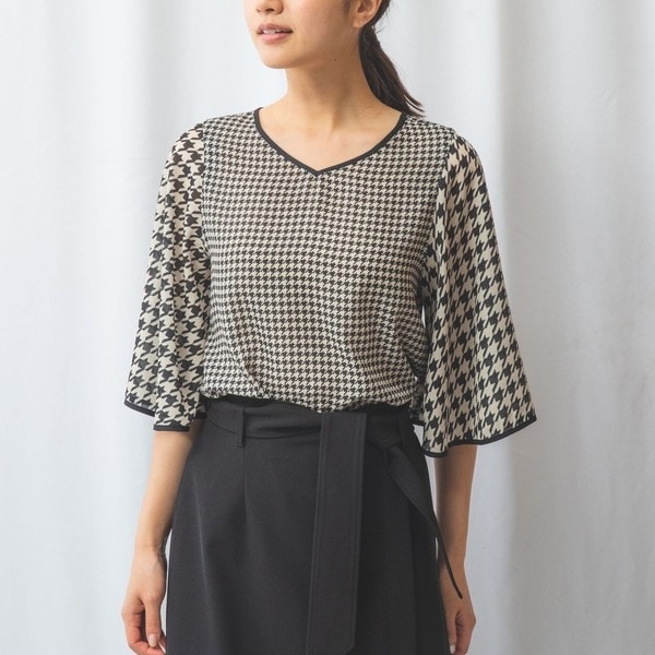 ナラカミーチェ（NARACAMICIE）/【NARACAMICIE】ストーンプリント半袖ブラウス NARACAMICIE】ストーンプリント半袖ブラウス | ナラカミーチェ