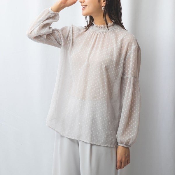 NARACAMICIE】ジャガード袖口リボン長袖プルオーバー | ナラカミーチェ