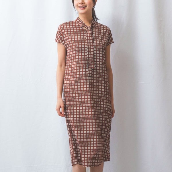 NARACAMICIE】幾何柄ノースリワンピース | ナラカミーチェ(NARACAMICIE