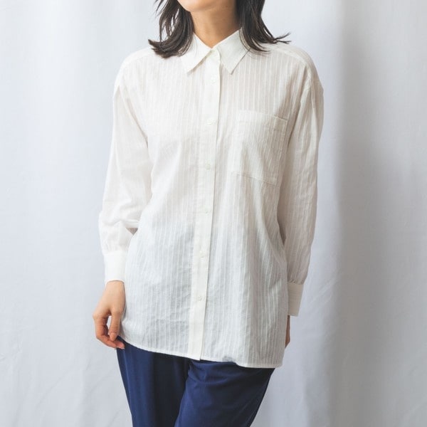 ＜br＞【NARACAMICIE】ラメストライプ長袖シャツ セール】 【NARACAMICIE】ラメストライプ長袖シャツ （シャツ