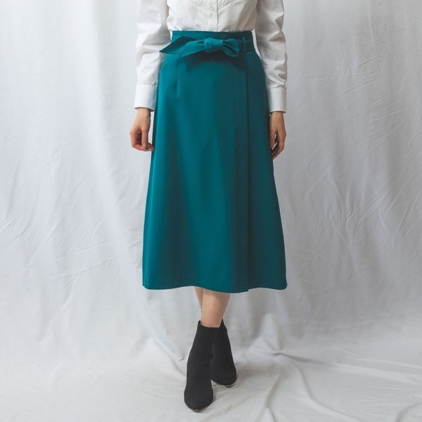WOMEN】市松 キュービック柄 プライムフレックス スカート
