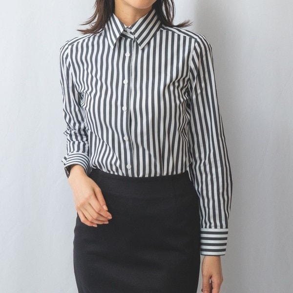 ナラカミーチェ（NARACAMICIE）/【NARACAMICIE】ストライプドゥエボットーニ長袖シャツ NARACAMICIE】ストライプドゥエボットーニ長袖シャツ | ナラカミーチェ