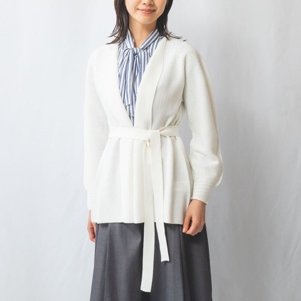 ニット 「NARACAMICIE」ツィード風Vネックカーディガン レディース