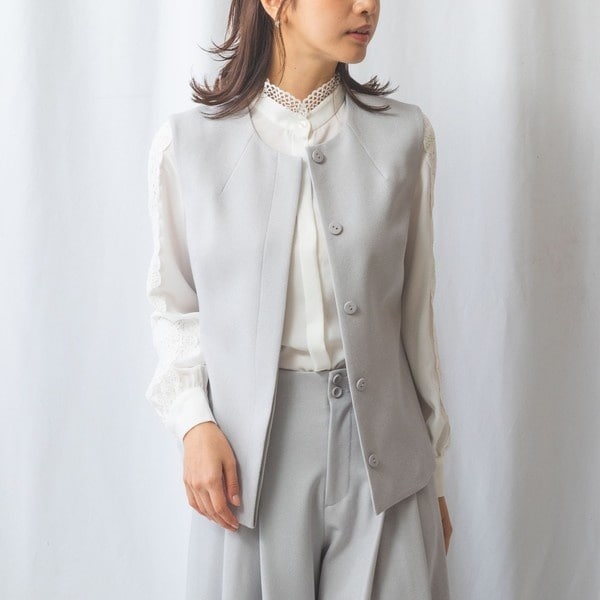 ナラカミーチェ（NARACAMICIE）/【NARACAMICIE】【セットアップスーツ対応】ショートジレ NARACAMICIE】【セットアップスーツ対応】ショートジレ | ナラ