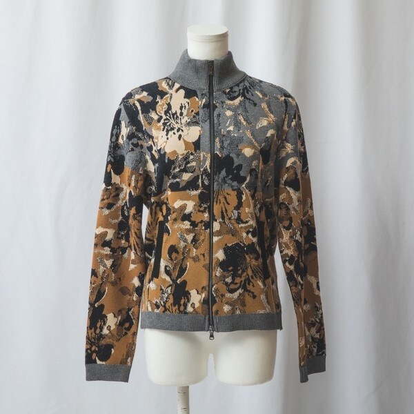 ナラカミーチェ（NARACAMICIE）/【N’ｓ Selection】TRICOTフラワーモチーフジップアップニット N's Selection】TRICOTフラワーモチーフジップアップニット | ナラ