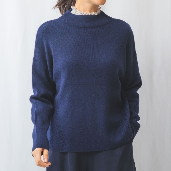 NARACAMICIE】ボトルネックケーブルニット | ナラカミーチェ