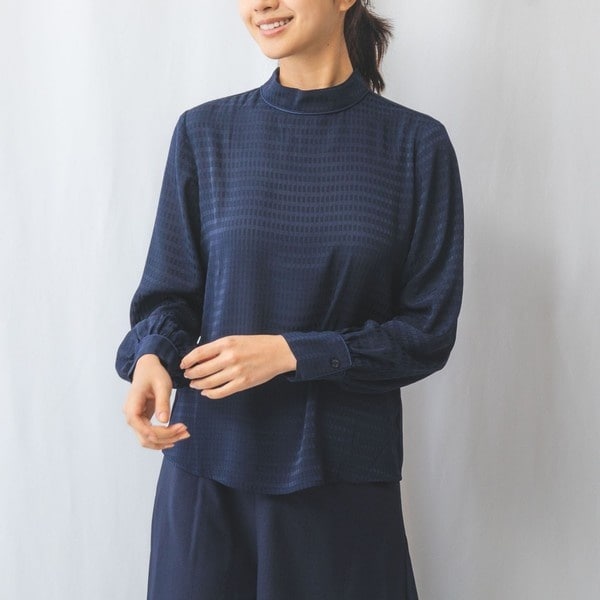 新品【NARACAMICIE】ジョーゼットアシンメトリ―ボウタイ長袖ブラウス セール】【NARACAMICIE】ジョーゼットアシンメトリ―ボウタイ長袖