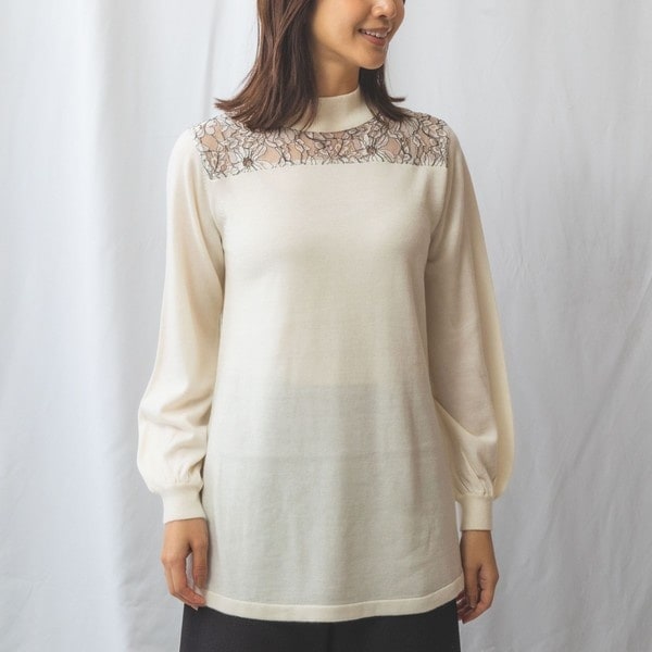 NARACAMICIE】裾レースハイネックニット | ナラカミーチェ(NARACAMICIE