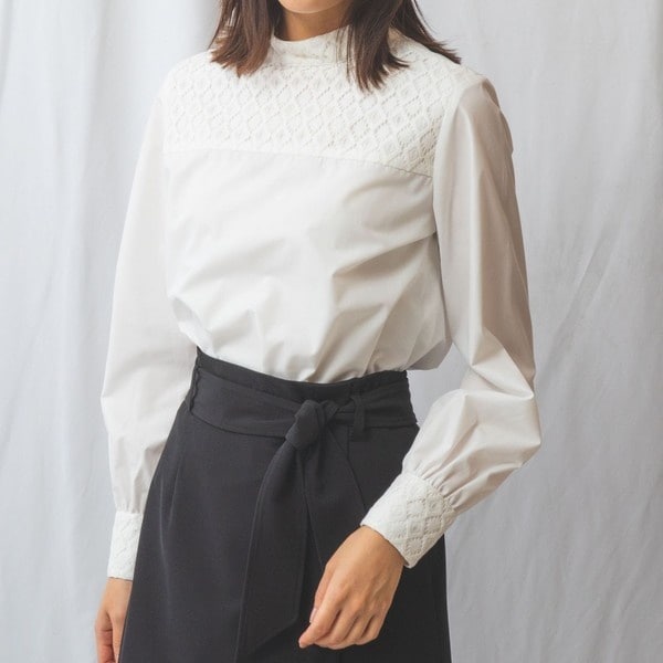 ペイズリープリントシフォンバックボタンブラウス | ナラカミーチェ