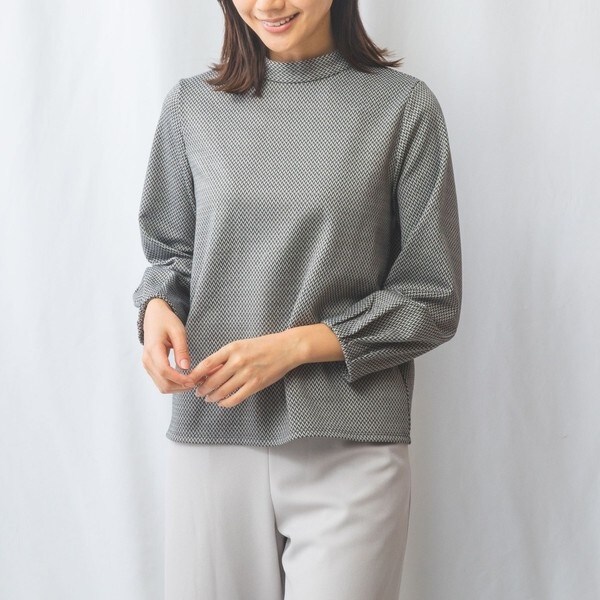 ナラカミーチェ（NARACAMICIE）/【NARACAMICIE】ヘリンボーン九分袖カットソー NARACAMICIE】ヘリンボーン九分袖カットソー | ナラカミーチェ