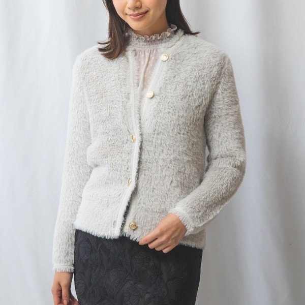 ナラカミーチェ（NARACAMICIE）/【NARACAMICIE】フェザーヤーンカーディガン NARACAMICIE】フェザーヤーンカーディガン | ナラカミーチェ